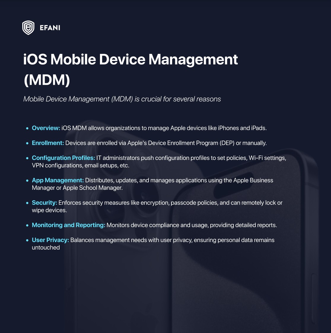 Efani Ios Mobile Device Management Mdm Allows It Admi Infosec Efani Ios Mobile Device Management Mdm Allows It Admi Infosec