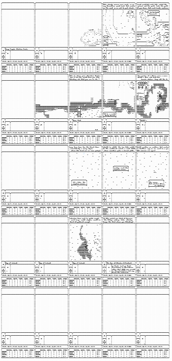 an example of work in progress for an ascii art map based game zoomed out.