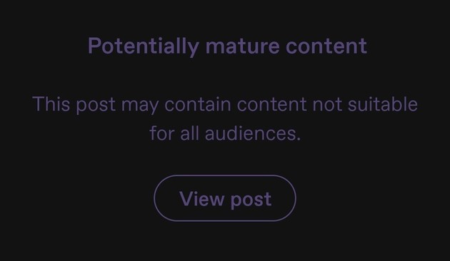 Potentially mature content
This post may contain content not suitable
for all audiences.

