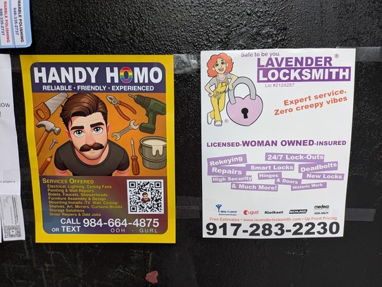 Handy Homo
Lavender Locksmith
Posters