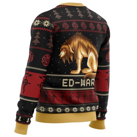 Holiday sweater with Nina Tucker (dog chimera form) from Full Metal Alchemist

ED-WARD