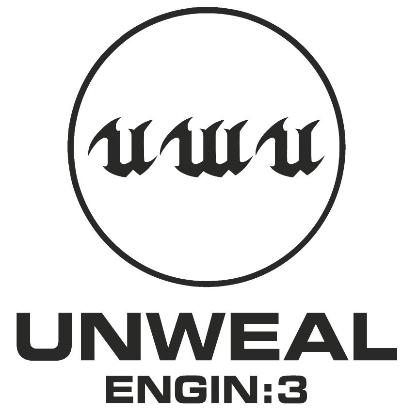 Unreal logo, except it's been changed to:

uwu 

UNWEAL 
ENGIN :3