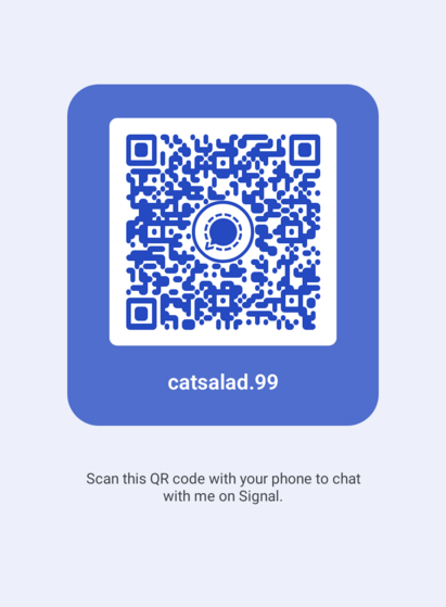 QR Code to add me on sign catsalad.99