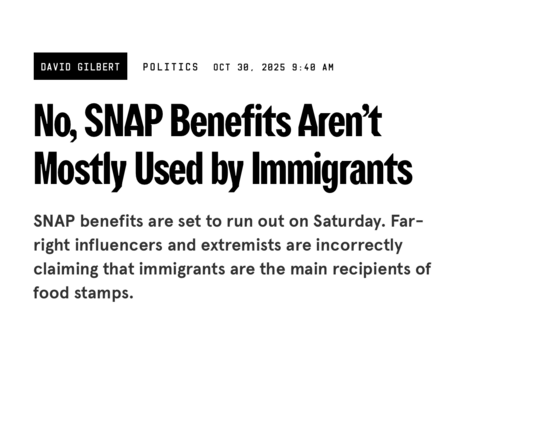 No, SNAP benefits aren't mostly used by immigrants