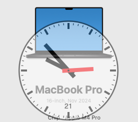 Floating analog clock