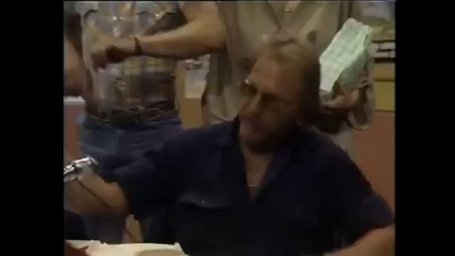 Les, you still there? Yes, Johnny. You see anything yet? Uh, well, no. There's quite a crowd, though.

Where's the big guy? I don't know where Carlson is, but we're coming to you right after this record, okay? Okay, no problem. I can handle it. Okay. 

Real close. All right, fellow babies, and now it's time to go to our live remote man on the scene at the Pinedale Shopping Mall for the Big WKRP Turkey Giveaway. So, take it away, Les Nesman.

This is Les Nesman, your man on the scene here at the…
