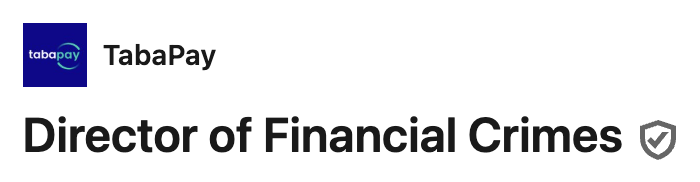 TabaPay: Director of Financial Crimes
