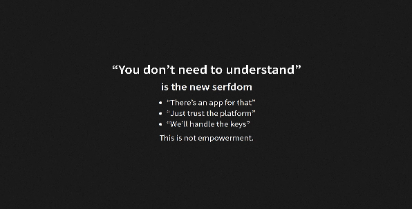 A slide on digital serfdom