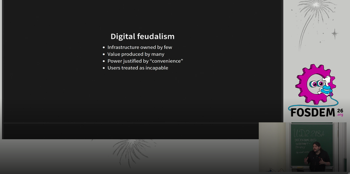 A slide with digital feudalism