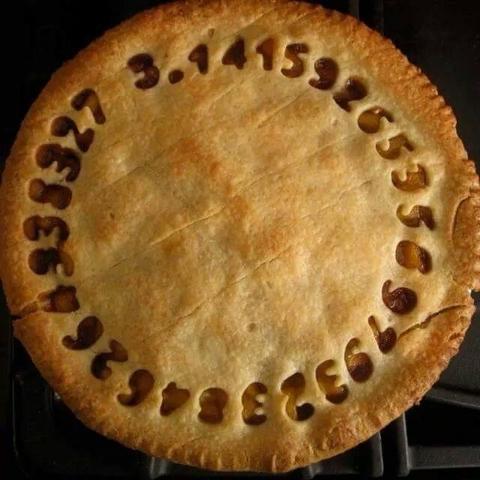 Pie with the numerical value of Pi written in its crust