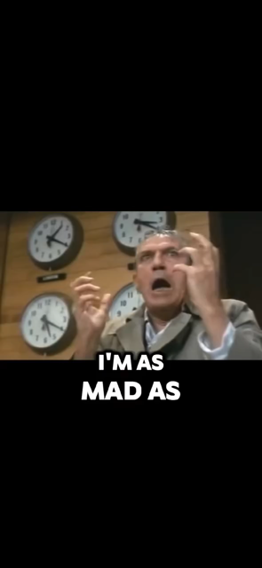 Shopkeepers keep a gun under the counter. Punks are running wild in the street, and there's nobody anywhere who seems to know what to do, and there's no end to it. We know the air is unfit to breathe, and our food is unfit to eat.

We sit watching our TVs, while some local newscaster tells us that today we had 15 homicides and 63 violent crimes, as if that's the way it's supposed to be. We know things are bad, worse than bad. They're crazy.

It's like everything everywhere is going crazy, so we…