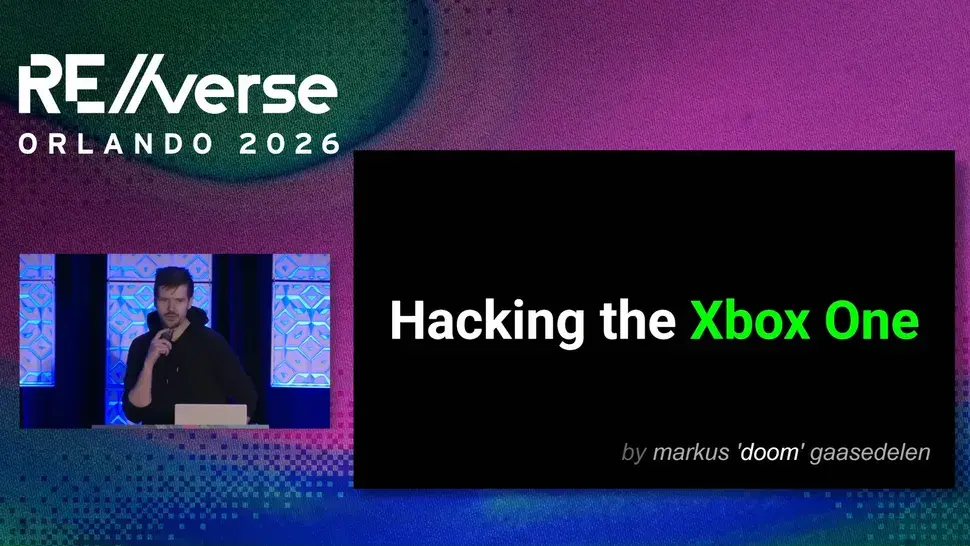 Screenshot of the "Hacking the Xbox One" talk video