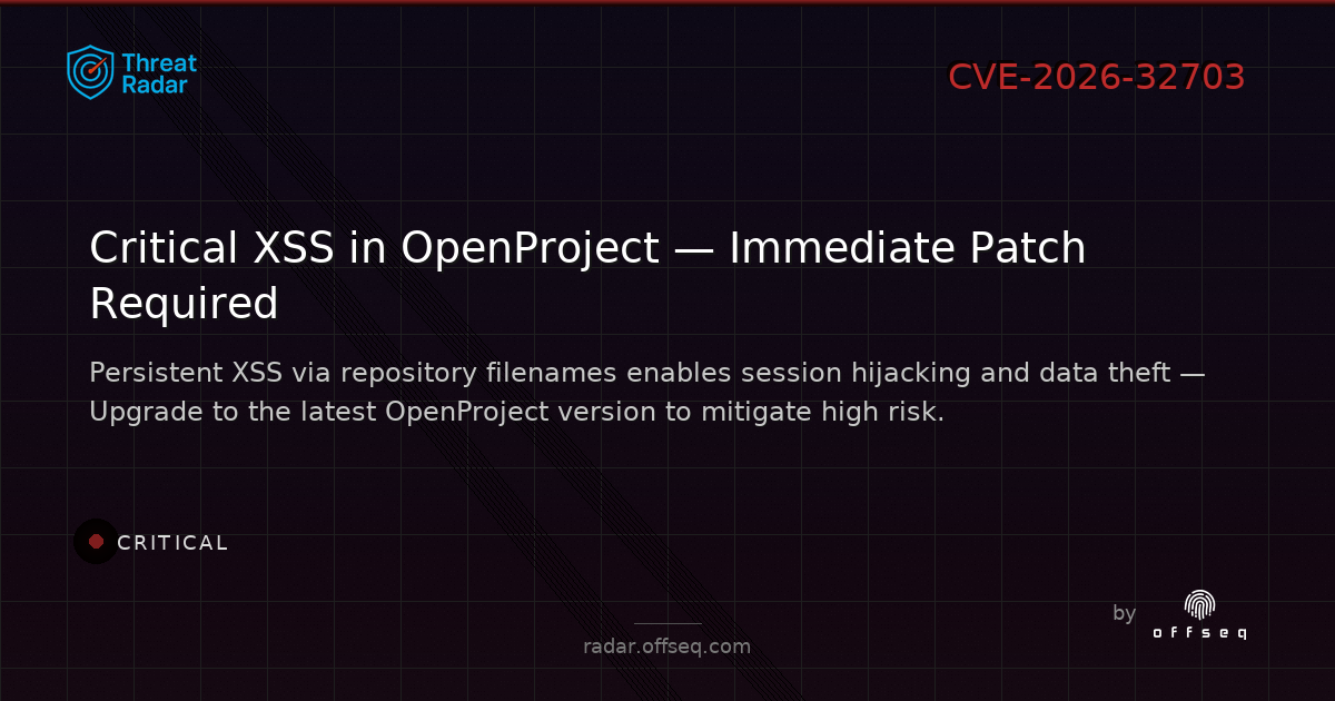 Critical threat: CVE-2026-32703: CWE-79: Improper Neutralization of Input During Web Page Generation ('Cross-site Scr