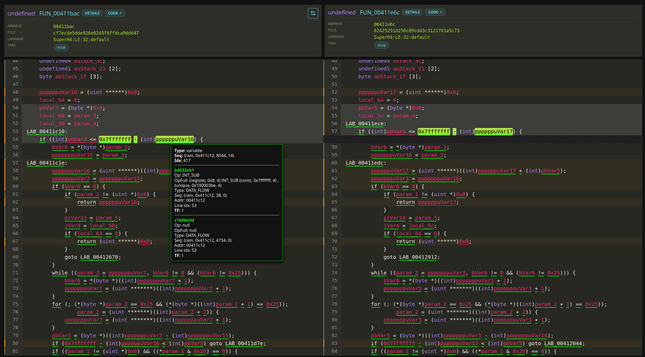 Screenshot of https://github.com/MISP/BSimVis