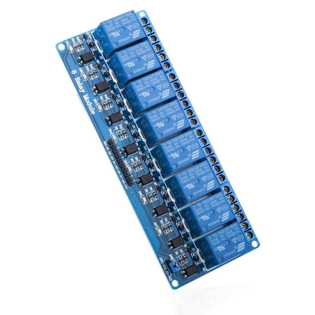 Photo of an 8-way relay from the web site where it is sold.