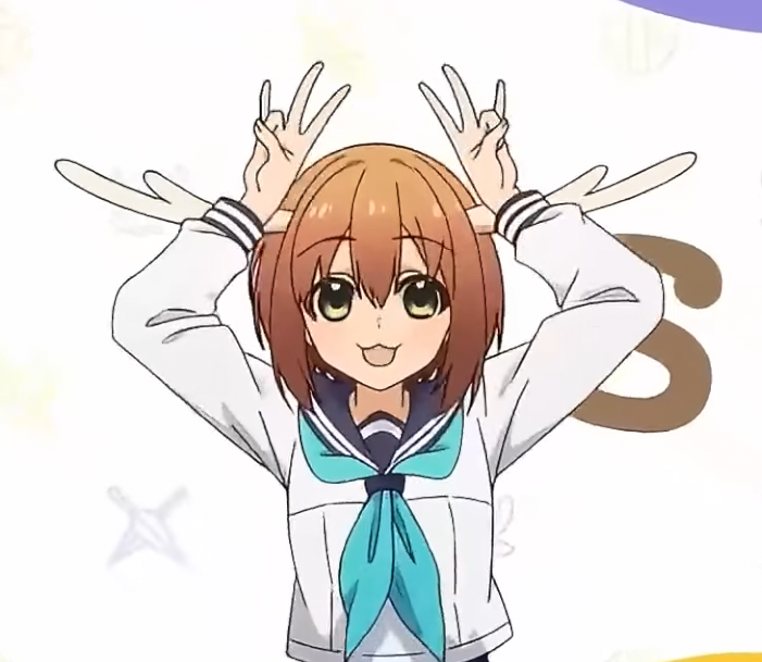 nokotan making a deer sign