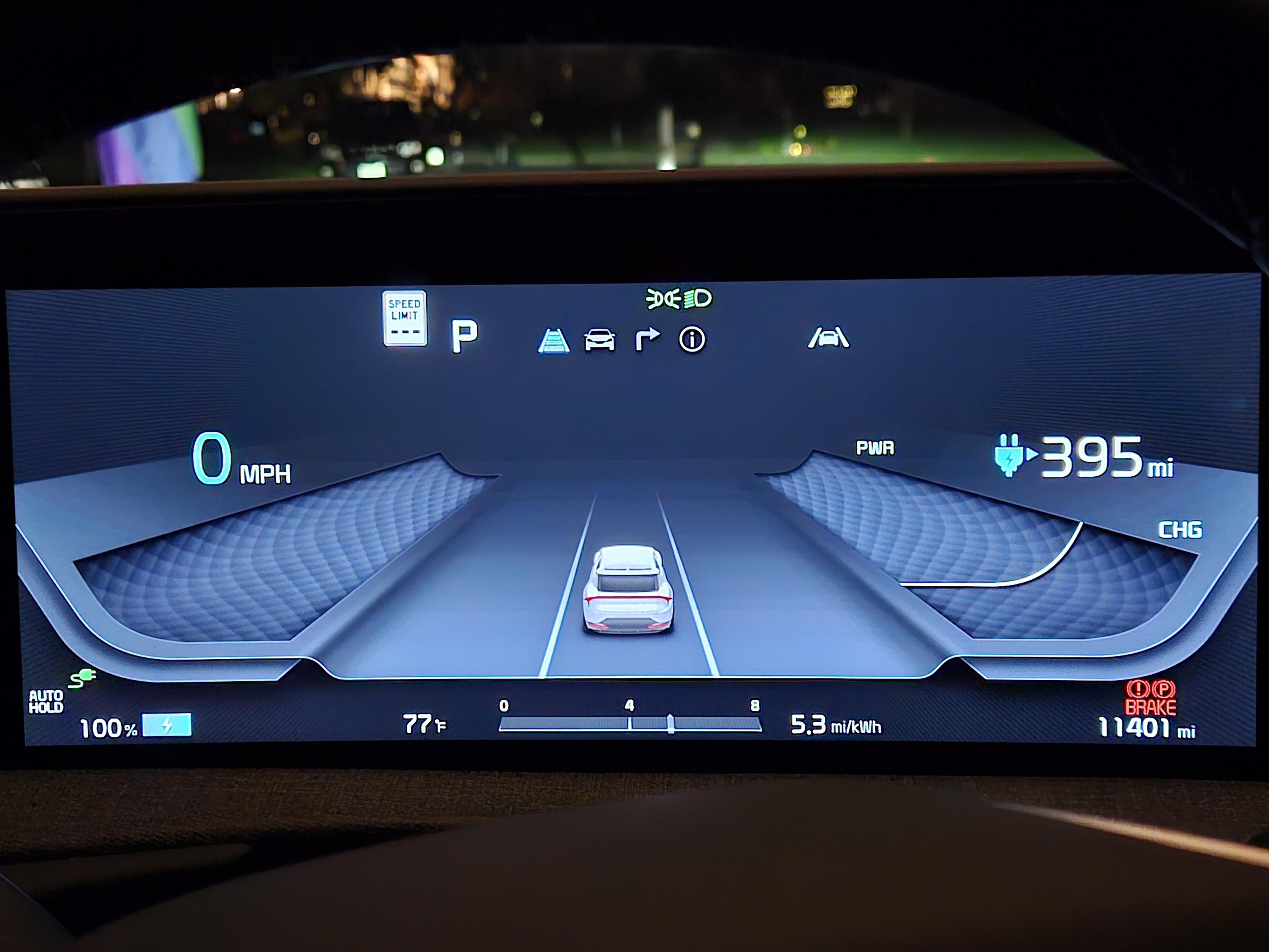 Picture of my charging results, showing an "normal" (all wheel drive)  395 mile estimated range.