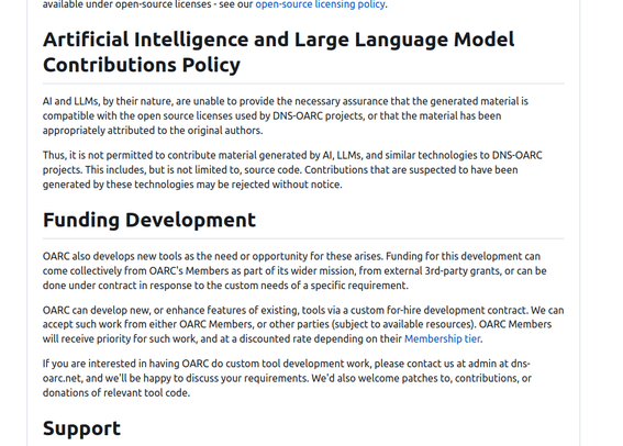 DNS-OARC strange policy