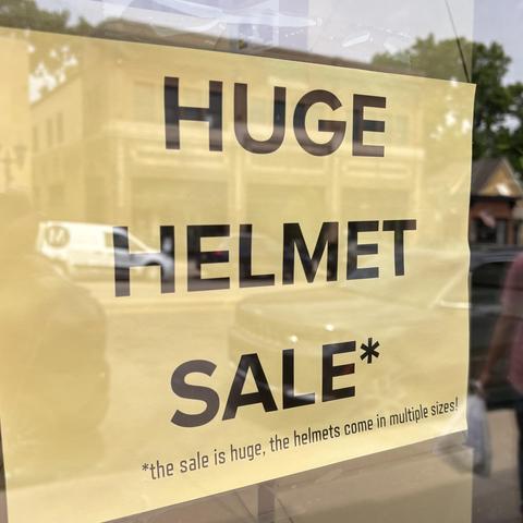 huge helmet sale: the sale is huge, the helmets come in multiple sizes