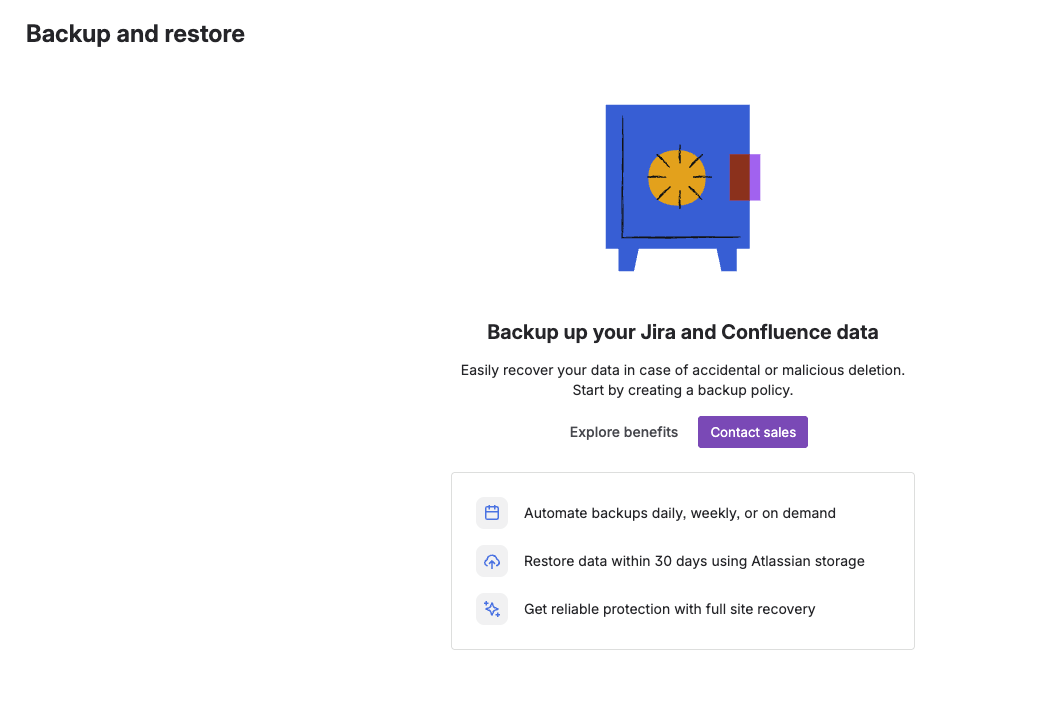 Atlassian making you pay to backup data from JIRA and Confluence