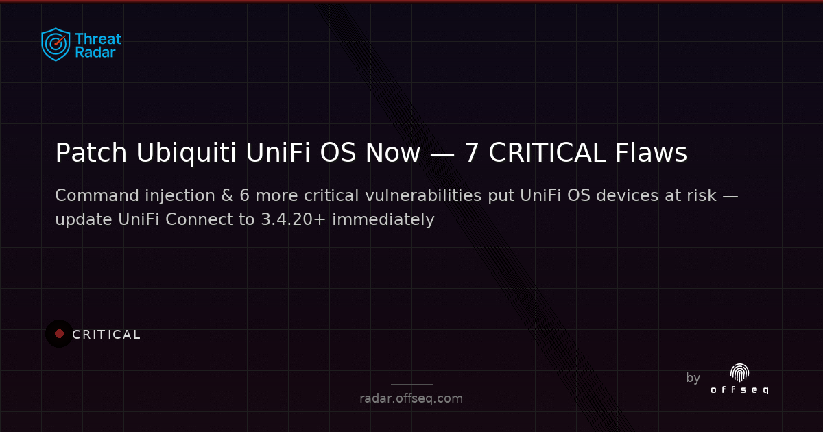 Critical threat: Ubiquiti warns of new max severity  UniFi OS vulnerability