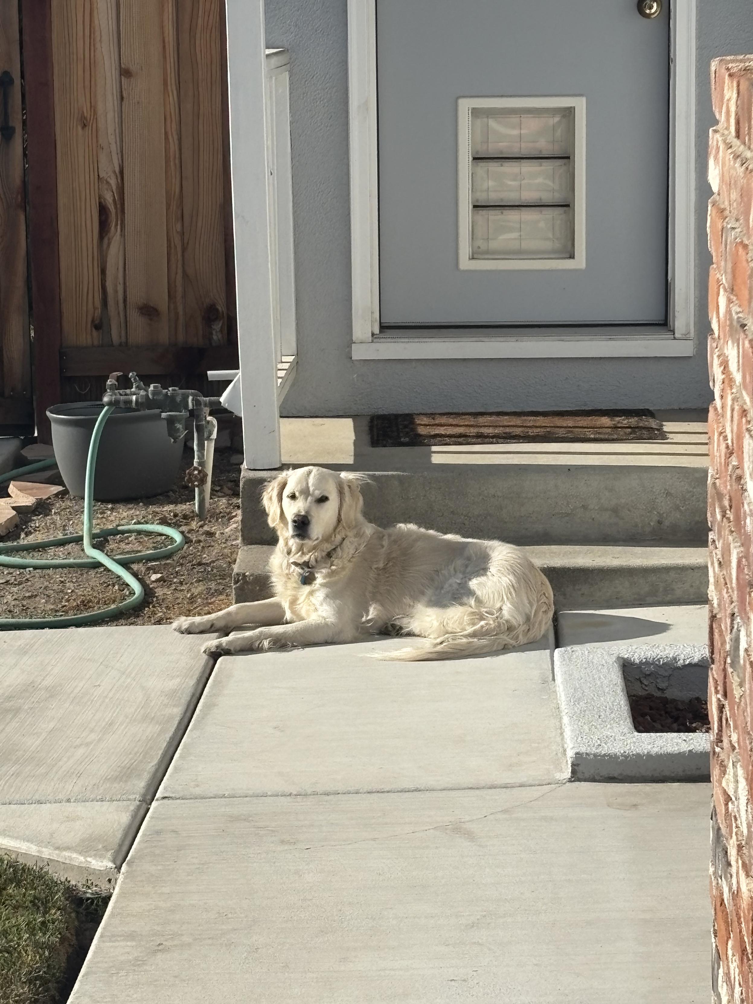 She turns and looks at me