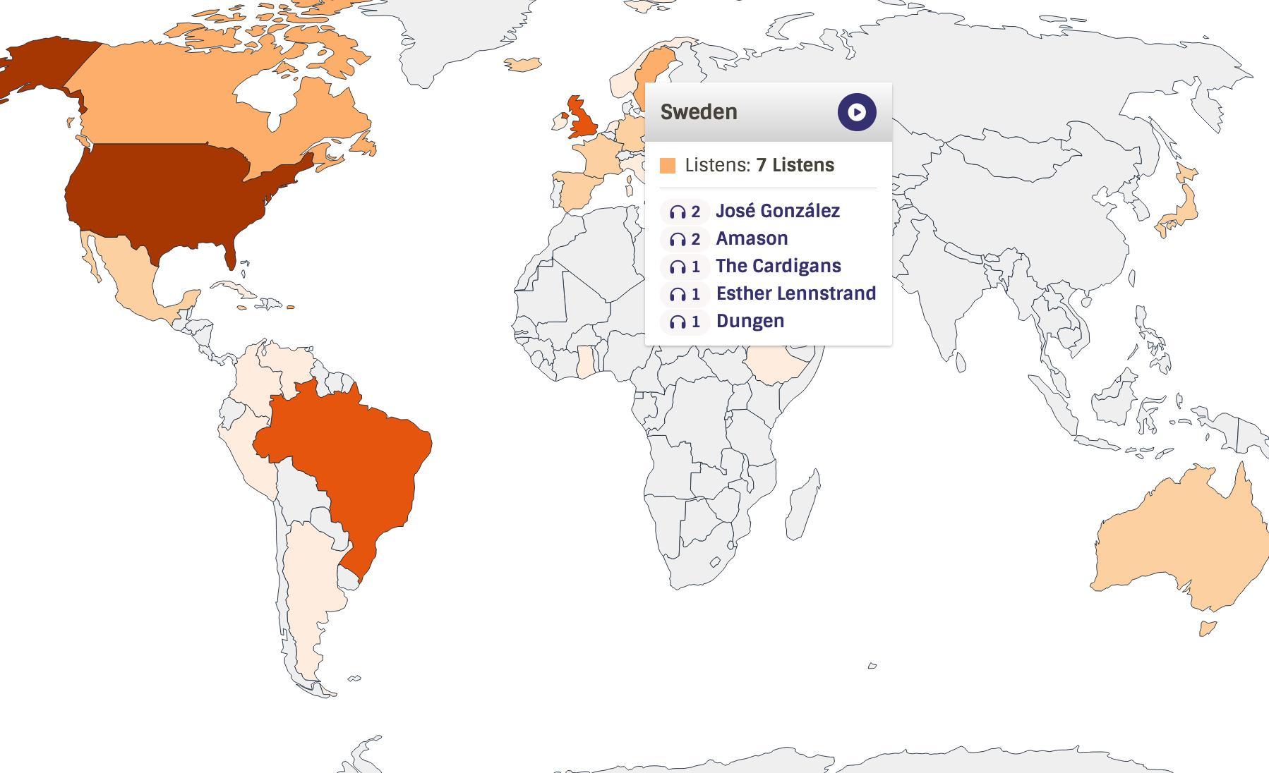Listenbrainz Stats Map