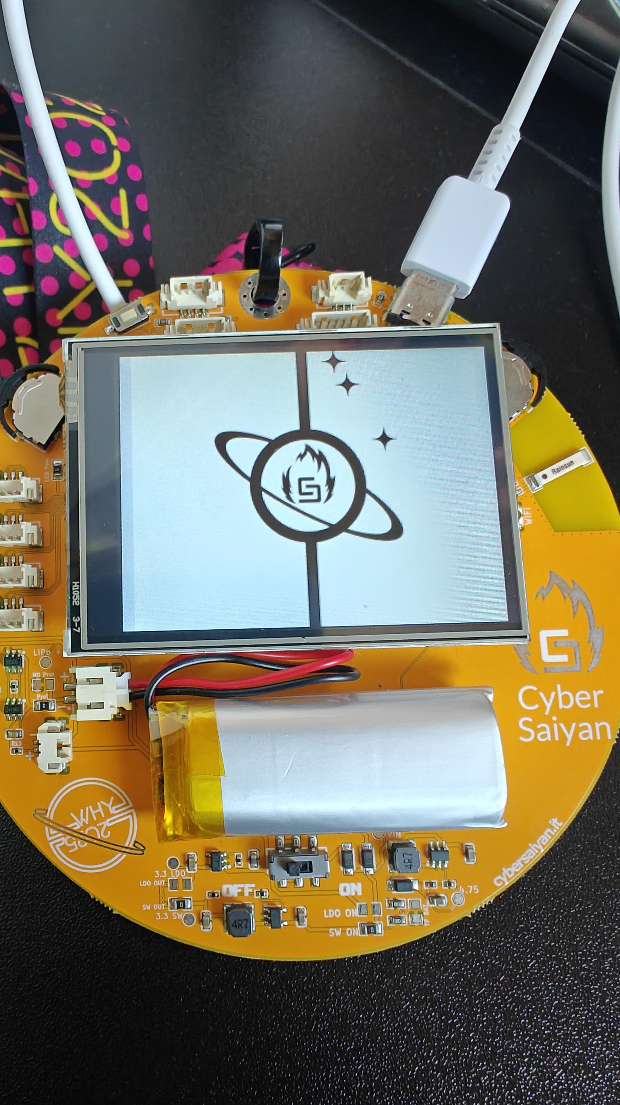 Cyber Saiyan custom logo for EMF 2026