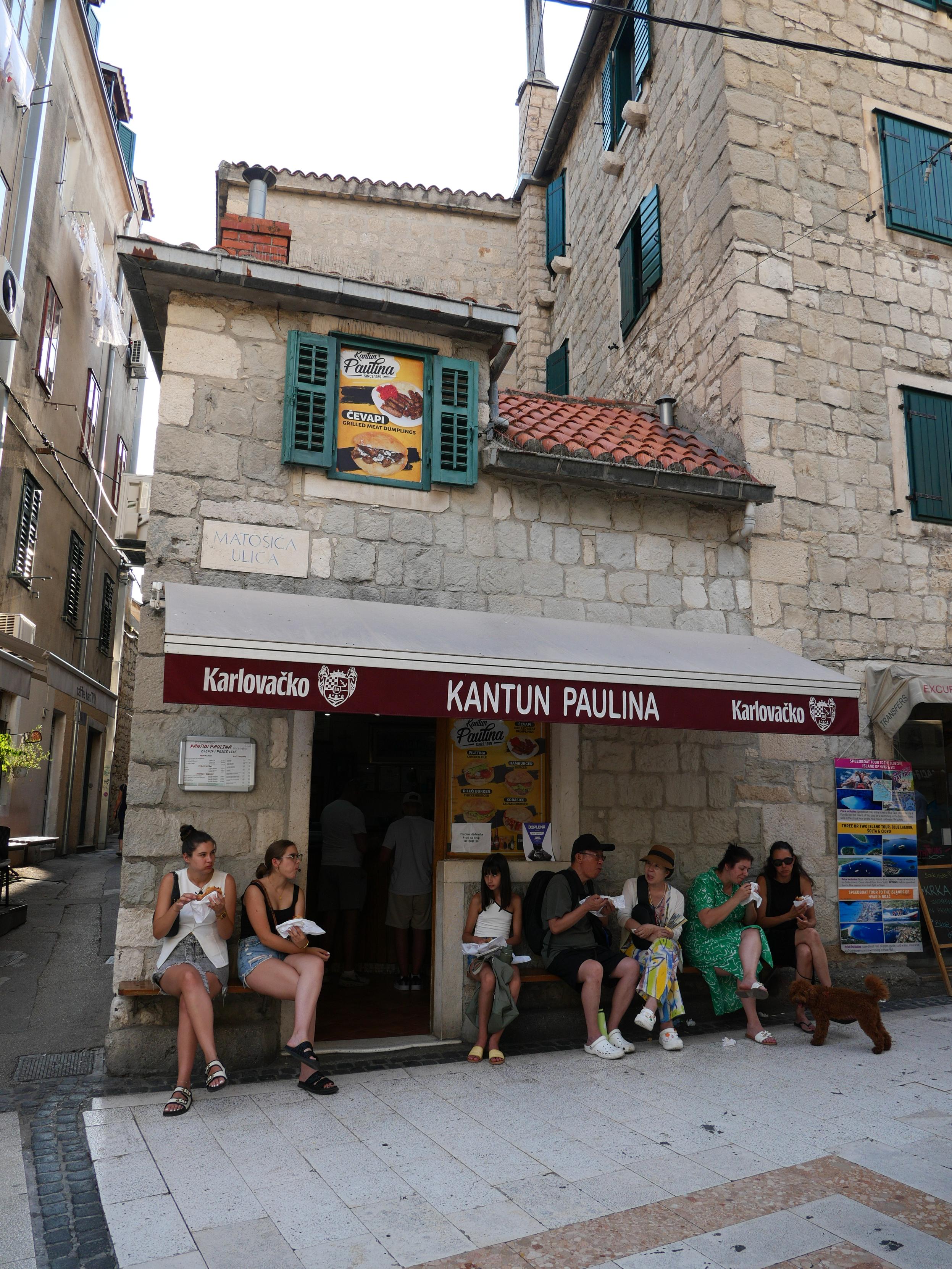 Best street meat in Split. Picture of the Kantun Paulina which has excellent food.