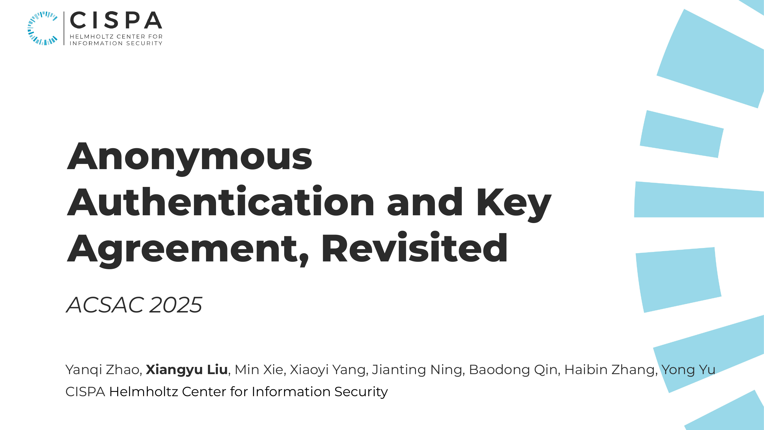 Zhao et al.'s "Anonymous Authentication and Key Agreement"