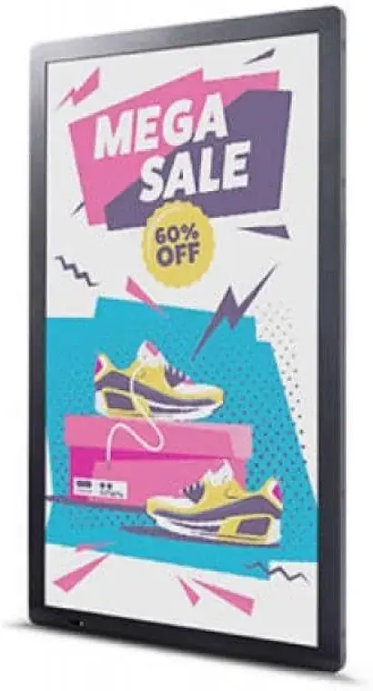 Product photo of the PPDS 25BDL4050i, a colour e-ink digital signage display.