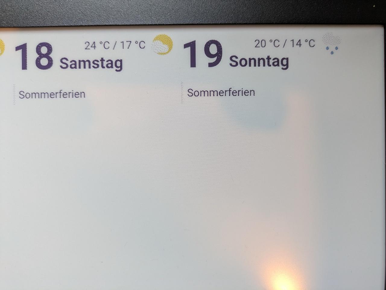 E-ink calendar display using a home assistant extension.