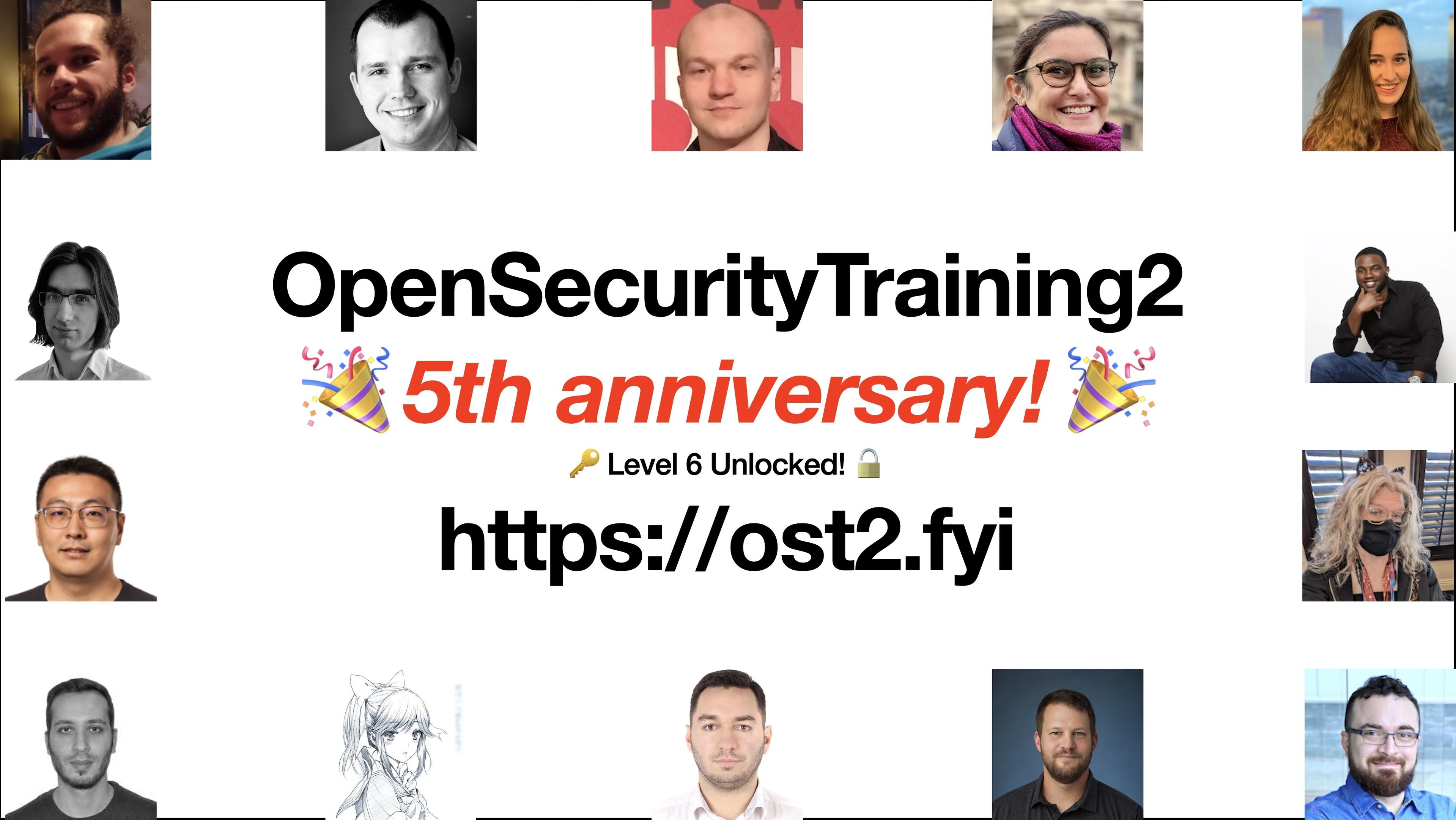 OST2 anniversary image with instructors' photos