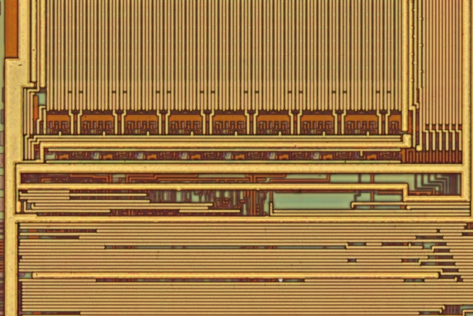 8 thicker lines run from where the data is typically output.