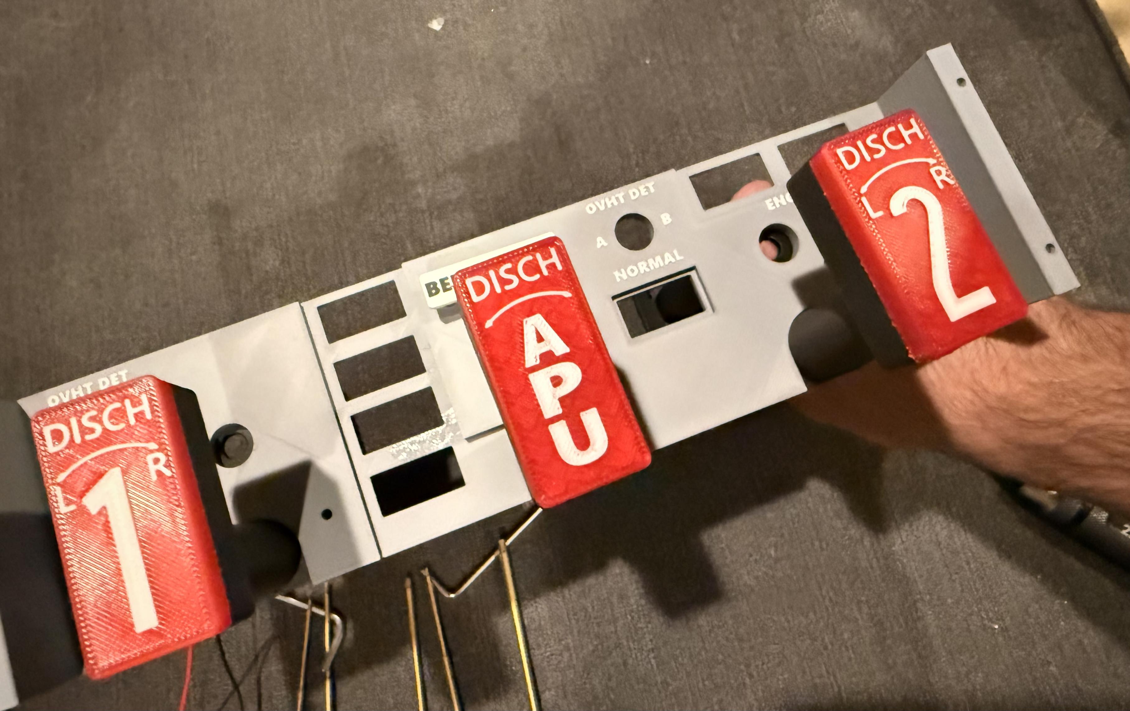 3D printed 737-800 fire panel