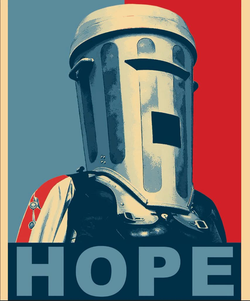Count Binface - in the iconic "Hope" style poster of the Obama election campaign