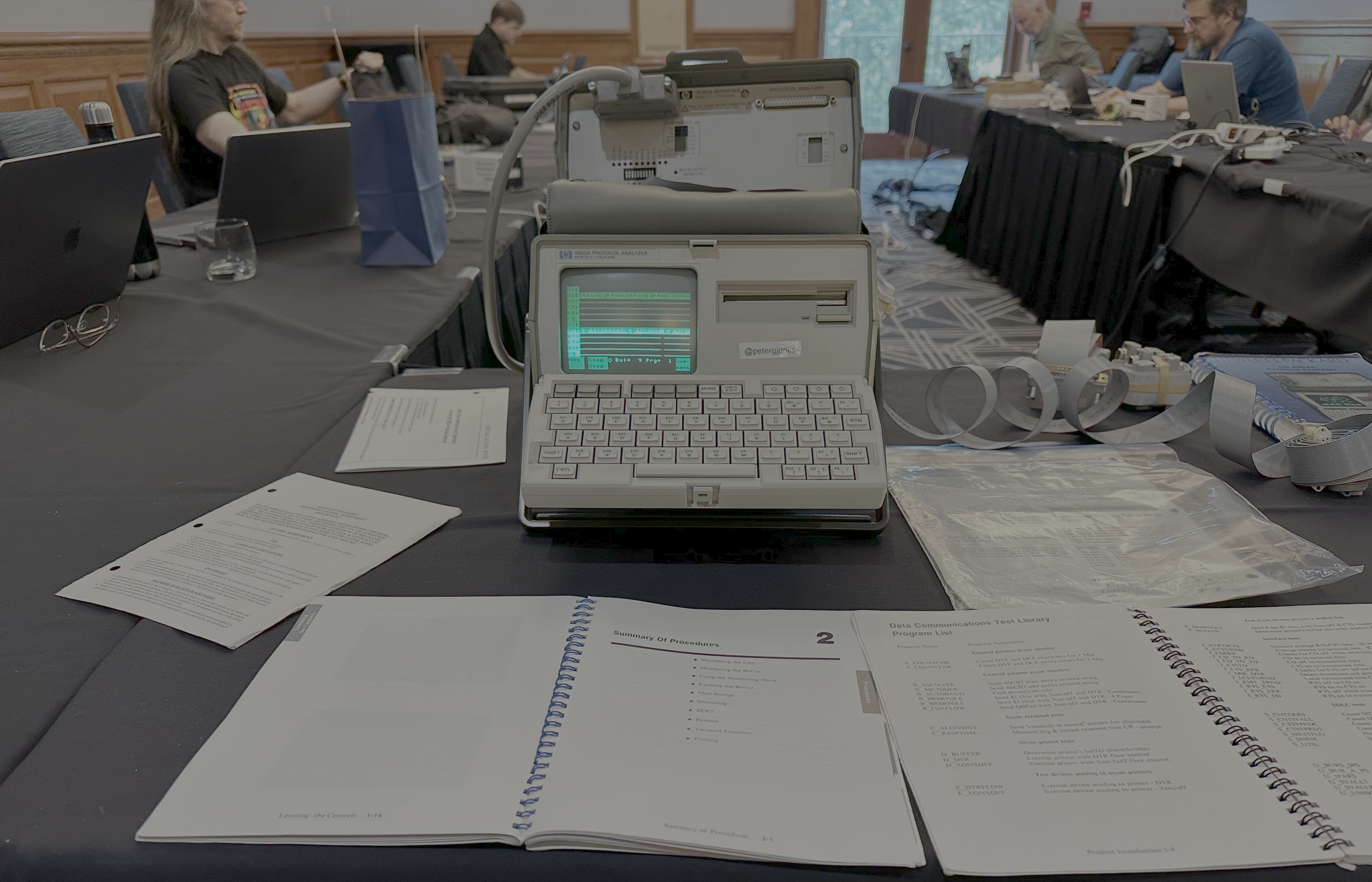 Vintage HP protocol analyzer complete with manuals.