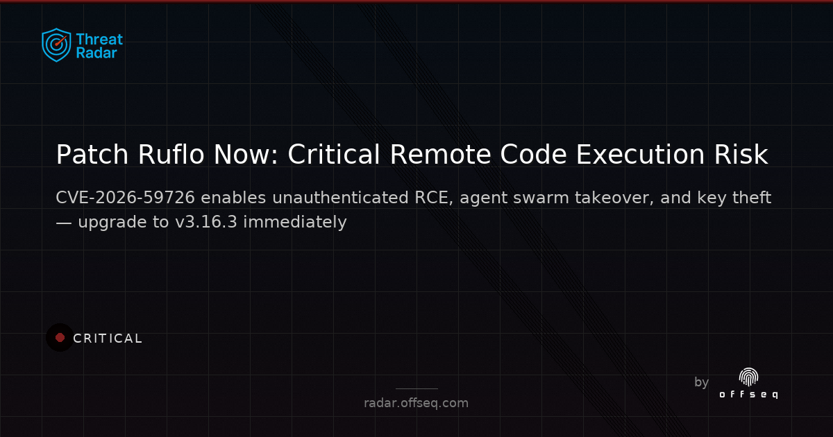 Critical threat: Critical Ruflo Flaw Lets Attackers Spawn Rogue AI Swarms