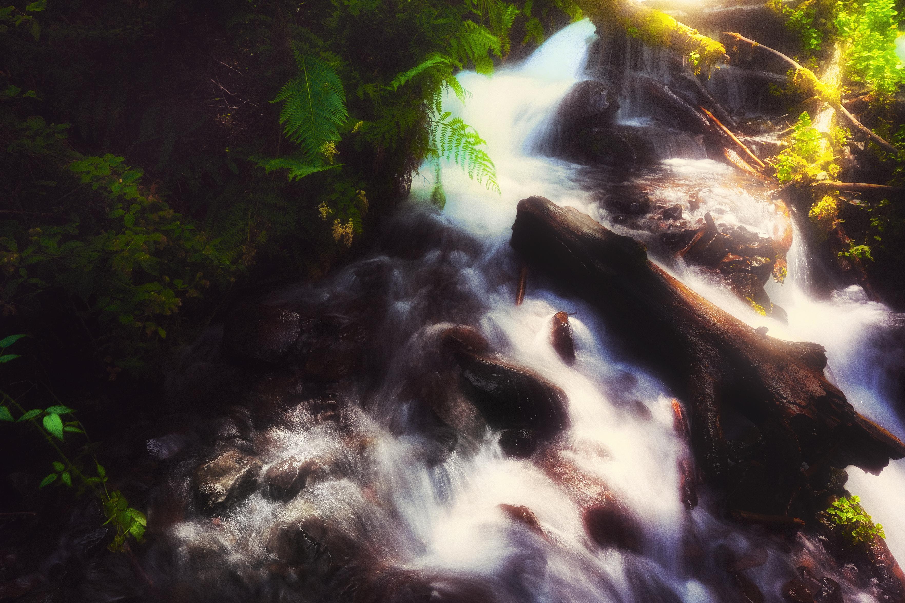 long exposure of water going downstream
