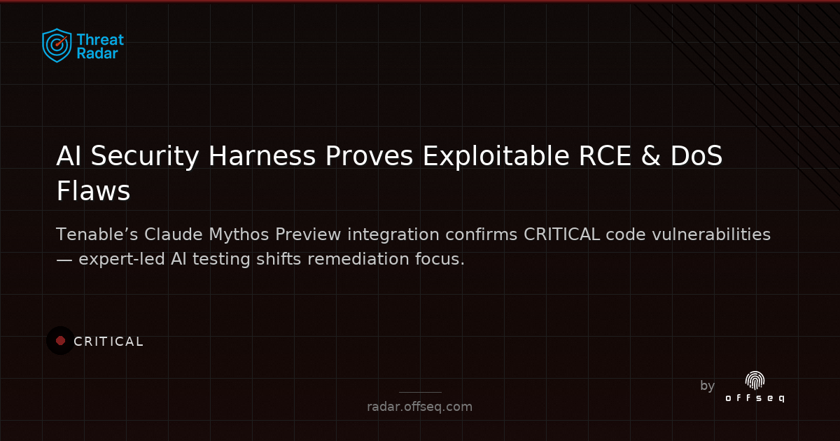 Critical threat: 30 days with Claude Mythos Preview: How Tenable adapted our security program, and why yours is next