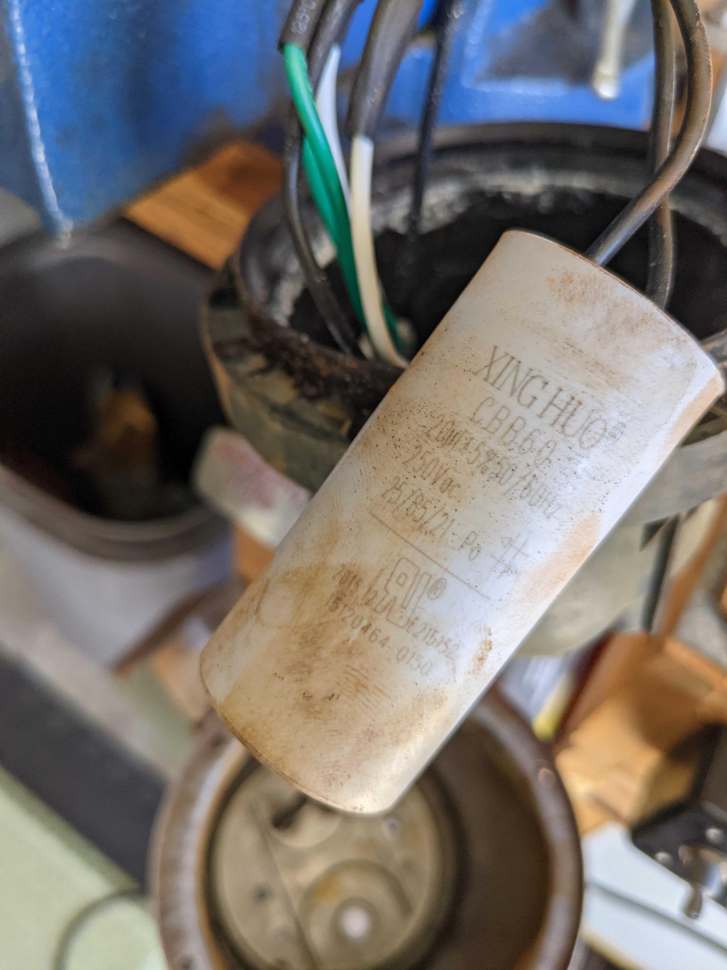 CBB60 run capacitor for a electric motor, Chinese brand, 20uf, 250VAC