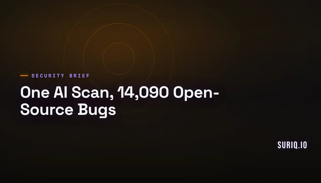 Automated conveyor scanning thousands of code fragments, illustrating AI open-source vulnerability discovery