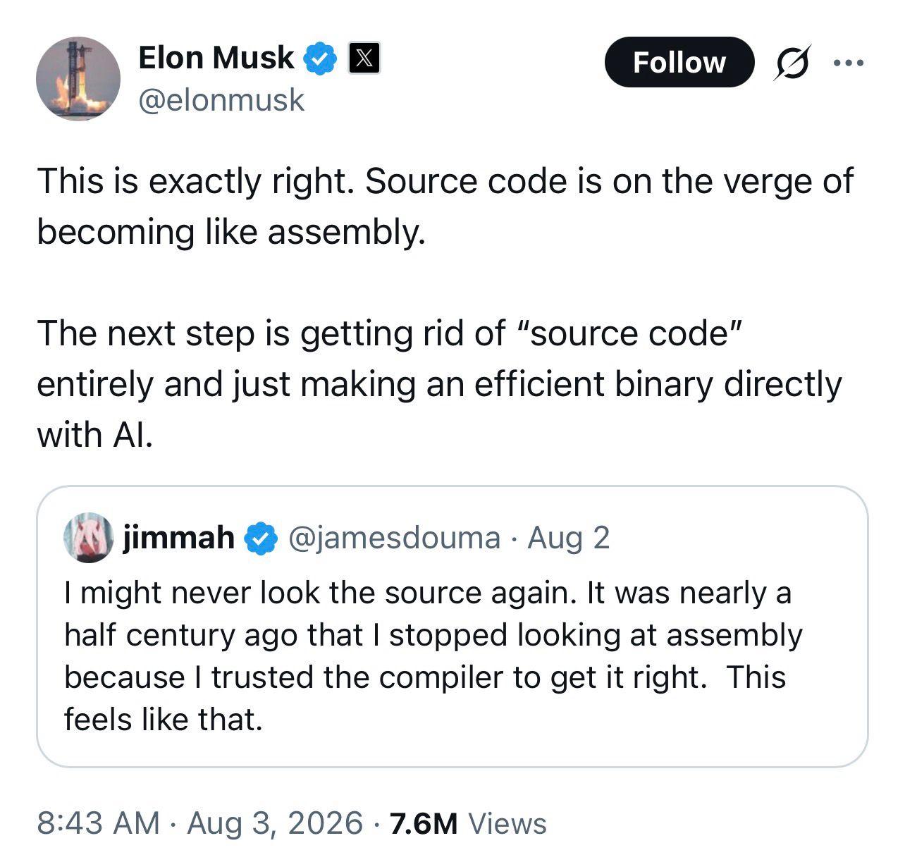 Elon Musk embarrassing himself once again on social media.