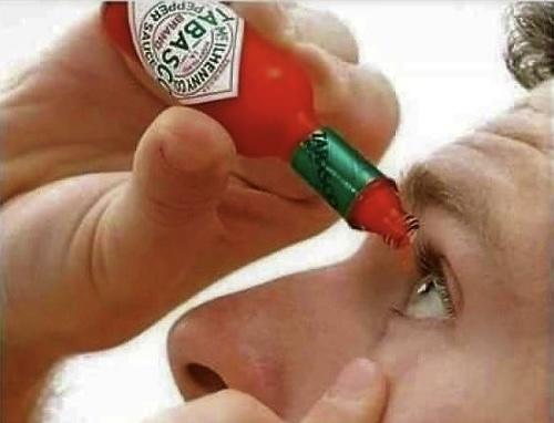 Tabasco Sauce eye drops