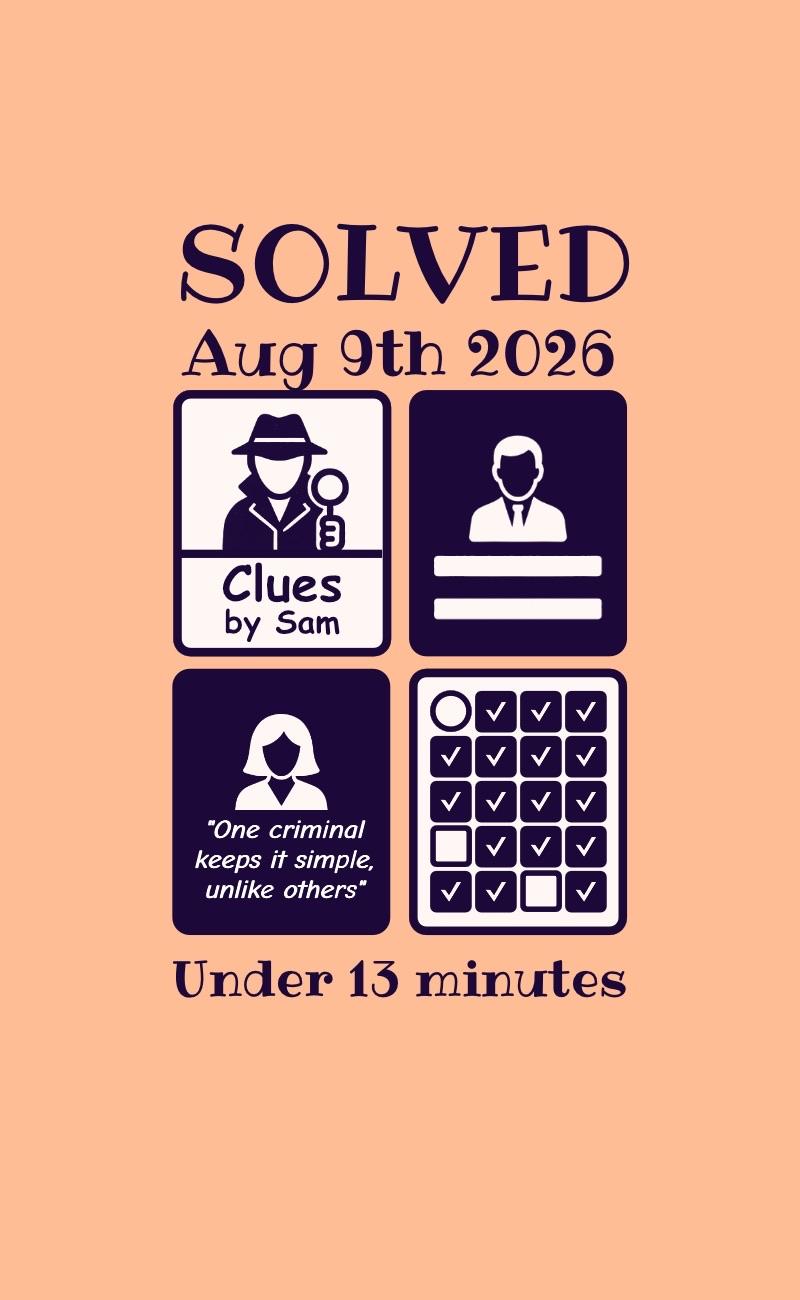 Clues by Sam, solved on under 13 minutes. 1 hint, 2 mistakes