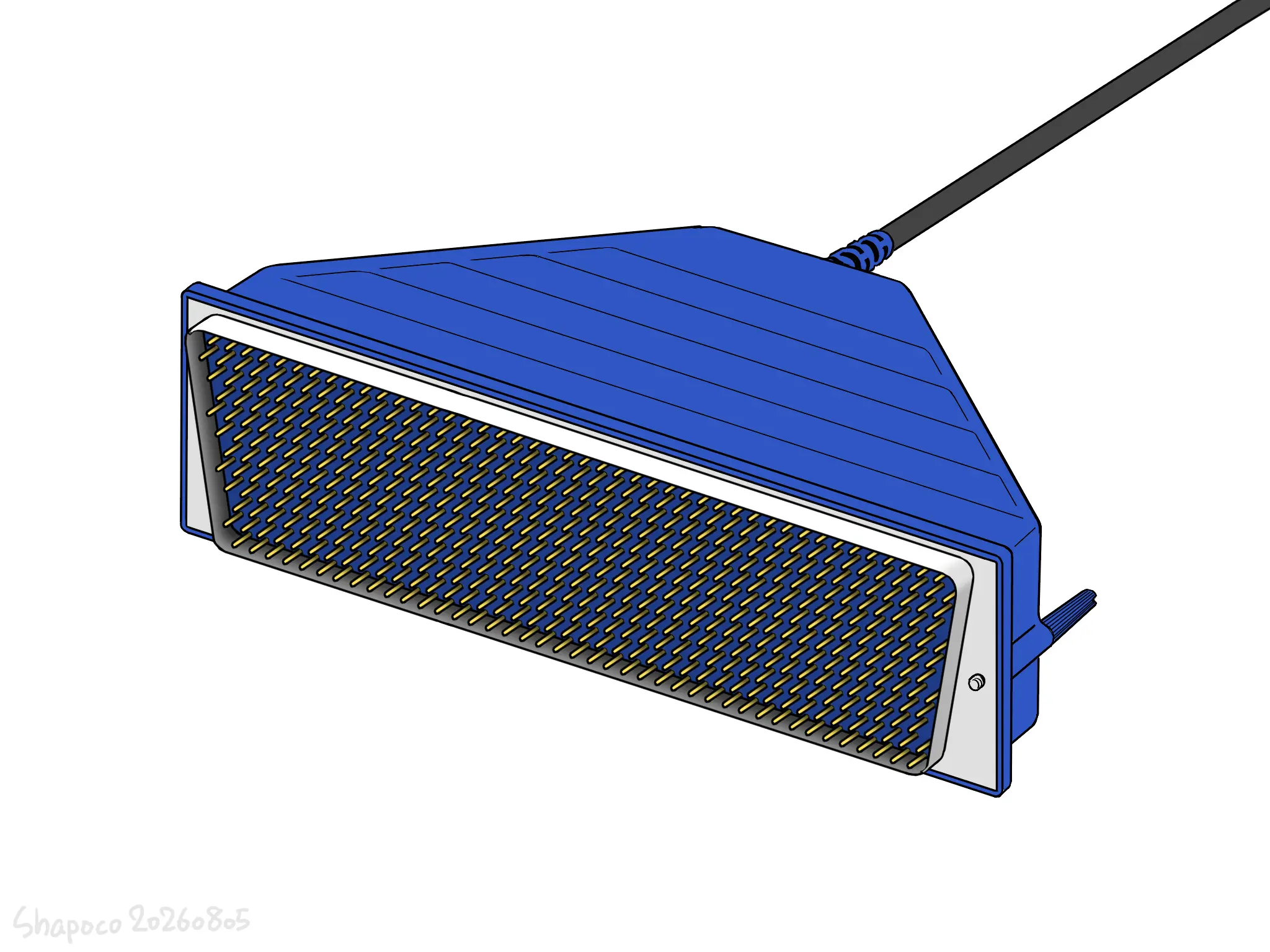 Model of an SVGA cable, where S stands for the six hundred PINs this monstrosity has (or 480-ish, if you count them carefully). We could have this, but no, the EU wanted the USB-C form factor instead 😭