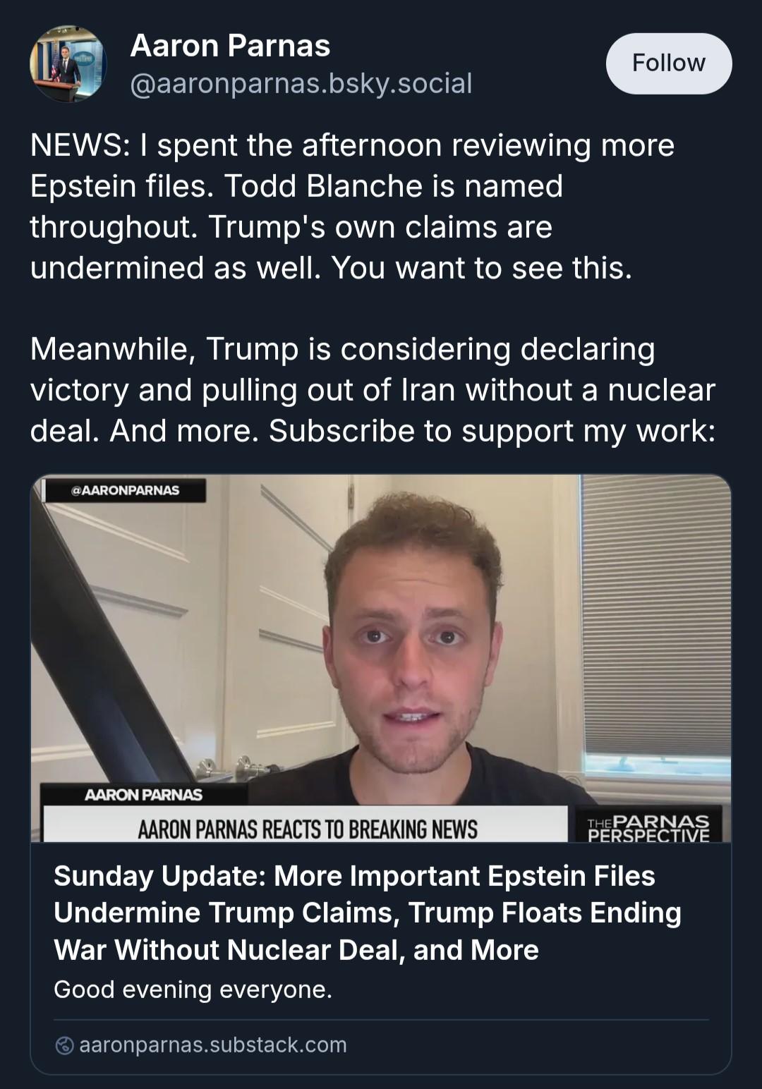 Todd Blanch is named throughout the Epstein files.
