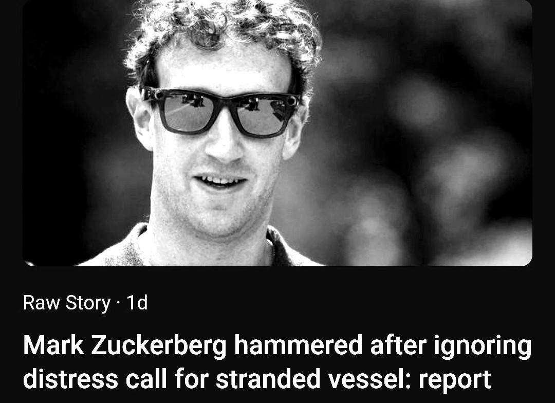 Zuckerberg's vessel says it doesn't listen at sea for others in need