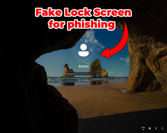 Found an interesting new malware loader which creates a fake Windows lock screen to phish the user's syste…