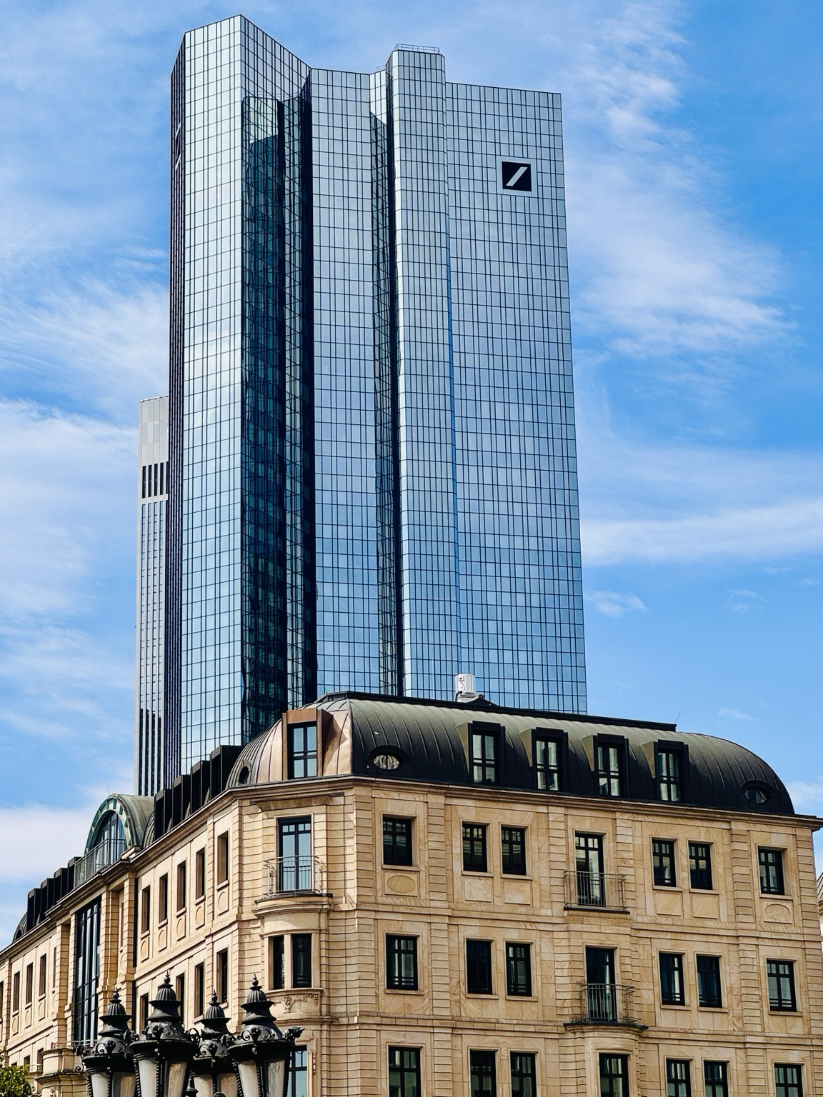 Photo of Deutsche Bank Tower in Frankfurt.